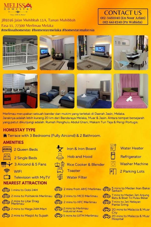 Melissa Homestay Merlimau Luaran gambar